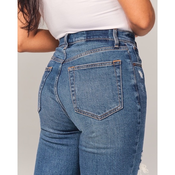 NWOT Abercrombie & Fitch Ultra High Rise Ankle Straight Jean Size 27/4 Short - Picture 8 of 8